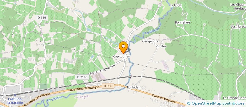 localisation de l'entreprise ELM à CASTILLON-LA-BATAILLE