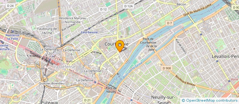 localisation de l'entreprise ELMA à COURBEVOIE