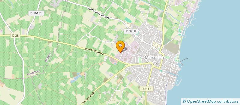 localisation de l'entreprise ELMA à MARSEILLAN