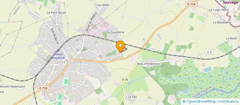 localisation de l'entreprise ELMA à SAINTE PAZANNE