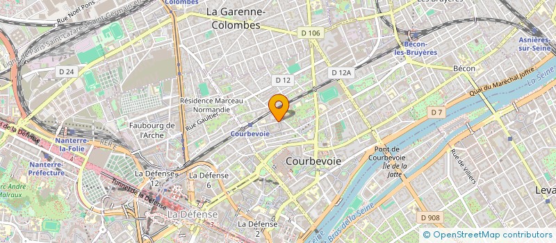 localisation de l'entreprise ELMA à COURBEVOIE