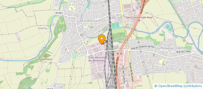 localisation de l'entreprise ELMA  MUNDOLSHEIM