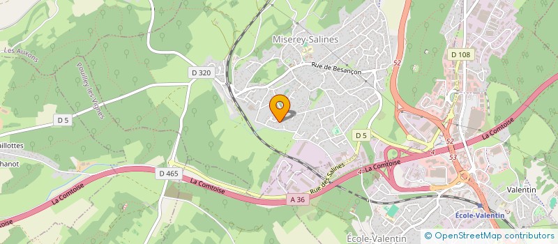 localisation de l'entreprise ELMA  MISEREY-SALINES