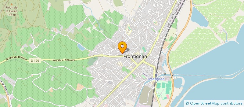 localisation de l'entreprise ELMAR à FRONTIGNAN