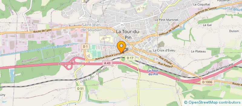 localisation de l'entreprise ELMATS 38  LA TOUR-DU-PIN