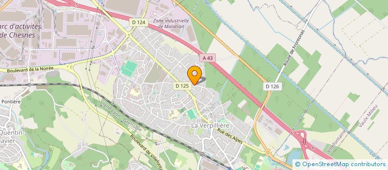 localisation de l'entreprise ELMB RENOVATION  LA VERPILLIERE