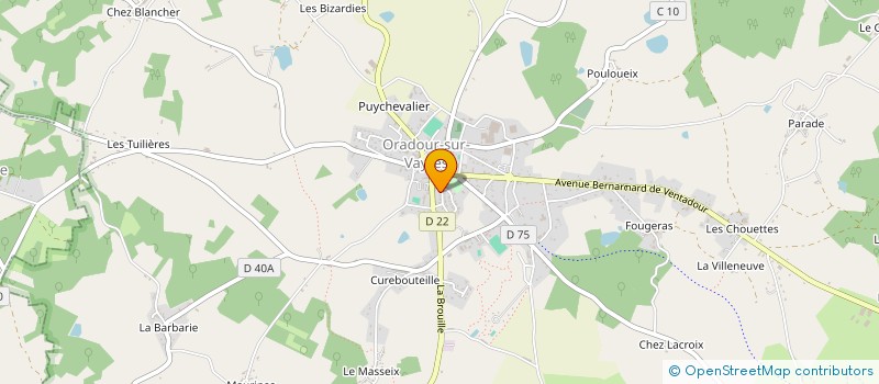 localisation de l'entreprise ELMECERAM SERVICES à ORADOUR-SUR-VAYRES