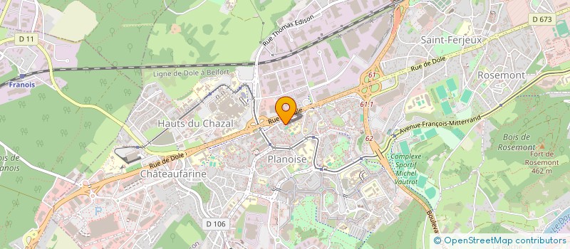 localisation de l'entreprise ELMERE à BESANCON