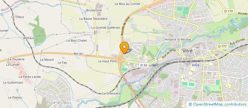 localisation de l'entreprise ELMH  VITRE