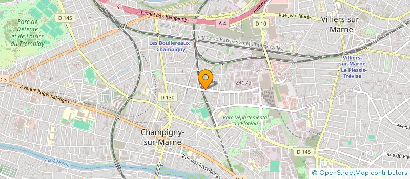 localisation de l'entreprise ELN-ORTHO CHAMP à CHAMPIGNY-SUR-MARNE
