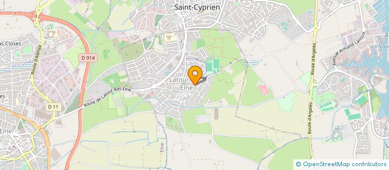 localisation de l'entreprise ELNE CYCLES  ELNE