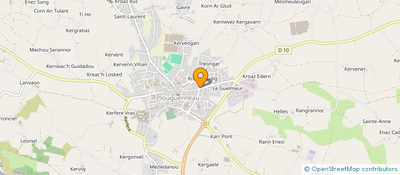 localisation de l'entreprise ELNOR  PLOUGUERNEAU