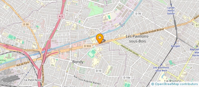 localisation de l'entreprise ELNOTEL à LES PAVILLONS-SOUS-BOIS