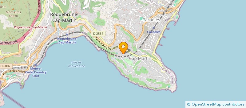 localisation de l'entreprise ELO COFFEE à ROQUEBRUNE-CAP-MARTIN