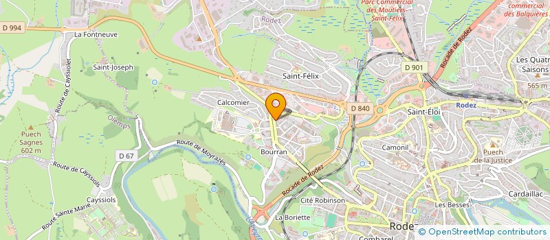 localisation de l'entreprise ELOCEL  RODEZ