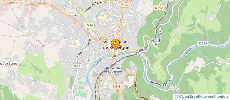 localisation de l'entreprise ELOCRYS à VILLEFRANCHE-DE-ROUERGUE