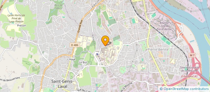 localisation de l'entreprise ELOD IMMOBILIER D'ENTREPRISE  OULLINS-PIERRE-BENITE