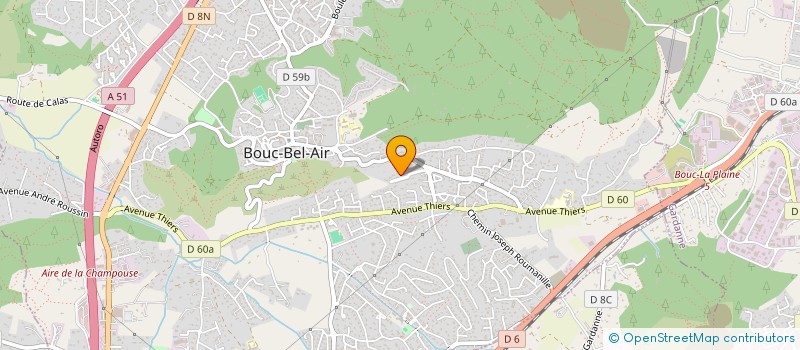 localisation de l'entreprise ELODEL à BOUC-BEL-AIR