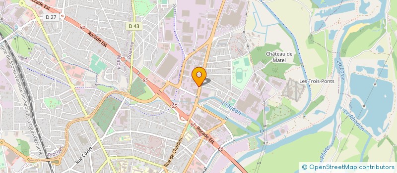 localisation de l'entreprise ELODIE à ROANNE