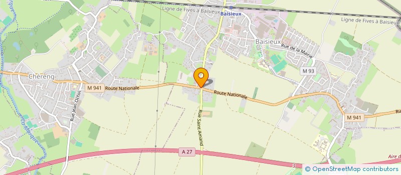 localisation de l'entreprise ELODIE  BAISIEUX