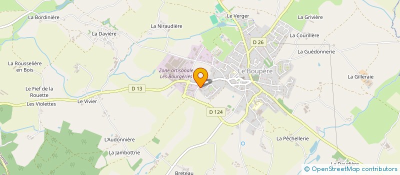 localisation de l'entreprise ELODIE à LE BOUPERE