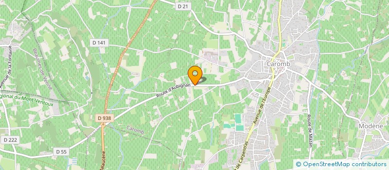 localisation de l'entreprise ELODIE  CAROMB