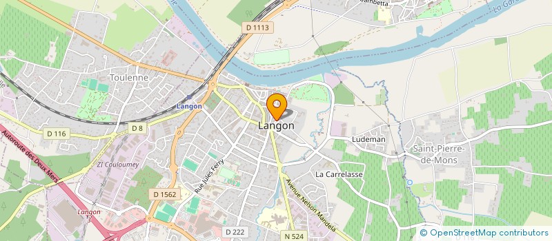 localisation de l'entreprise ELODIE CHANCEAULME DE SAINTE CROIX ET ANNE SAUDUBRAY - NOTAIRES  LANGON