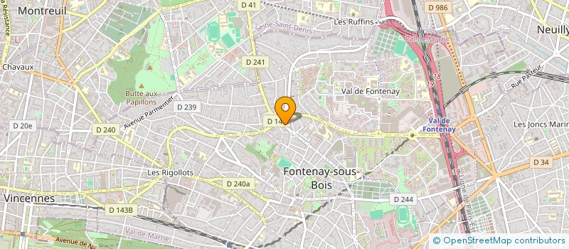 localisation de l'entreprise ELODIE COM à FONTENAY-SOUS-BOIS
