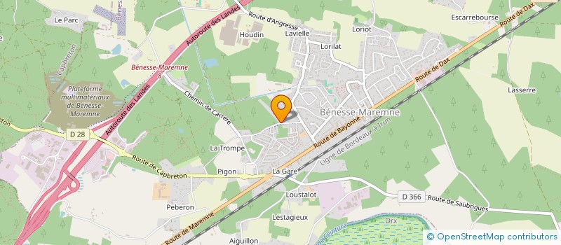 localisation de l'entreprise ELODIE CONSULTING  BENESSE-MAREMNE