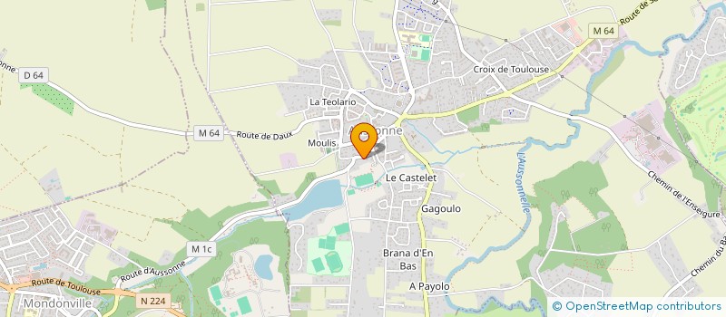 localisation de l'entreprise ELODIE FELIX GESTION à AUSSONNE