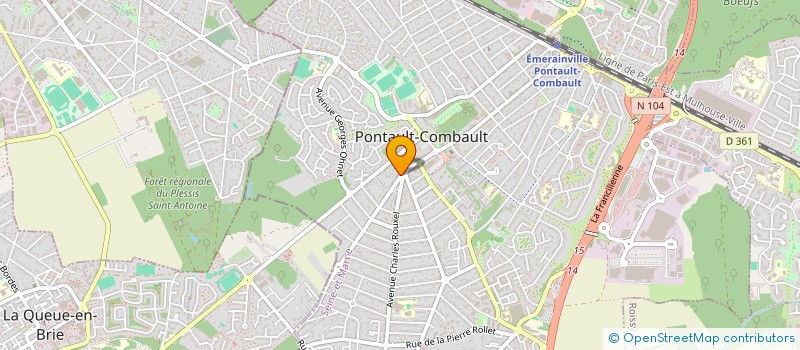 localisation de l'entreprise ELODIE LOPES COIFFURE  PONTAULT-COMBAULT