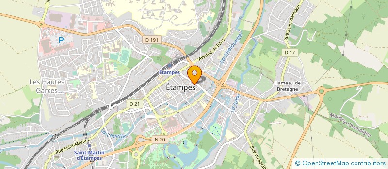 localisation de l'entreprise ELODIE MERCERIE à ETAMPES