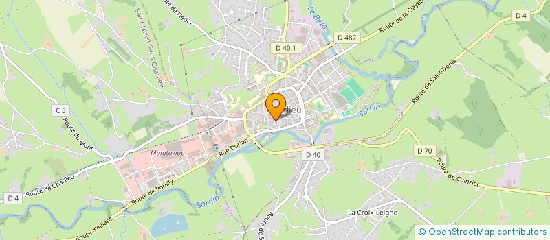 localisation de l'entreprise ELODIET 42 à CHARLIEU