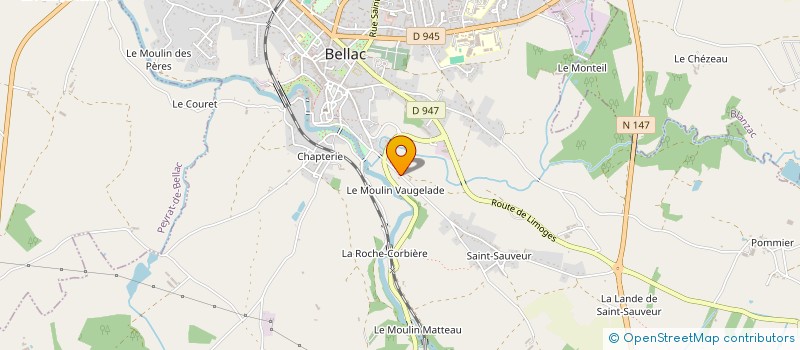 localisation de l'entreprise ELODIL à BELLAC
