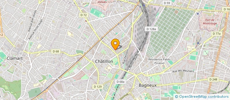 localisation de l'entreprise ELOMAT à CHATILLON