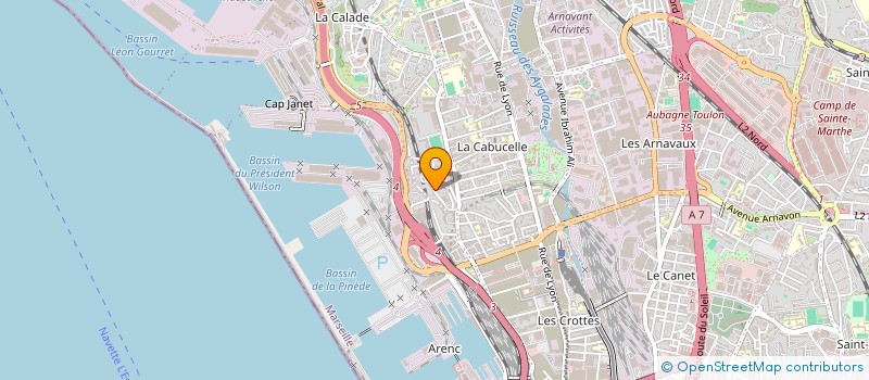localisation de l'entreprise ELOMINVEST à MARSEILLE