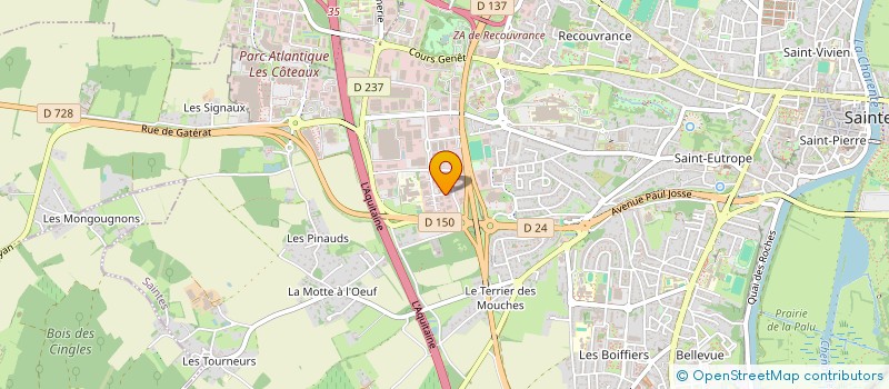 localisation de l'entreprise ELONES INTERIM  SAINTES