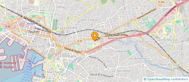 localisation de l'entreprise ELOP  TOULON