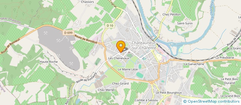 localisation de l'entreprise ELOPHI 16  CHATEAUNEUF-SUR-CHARENTE