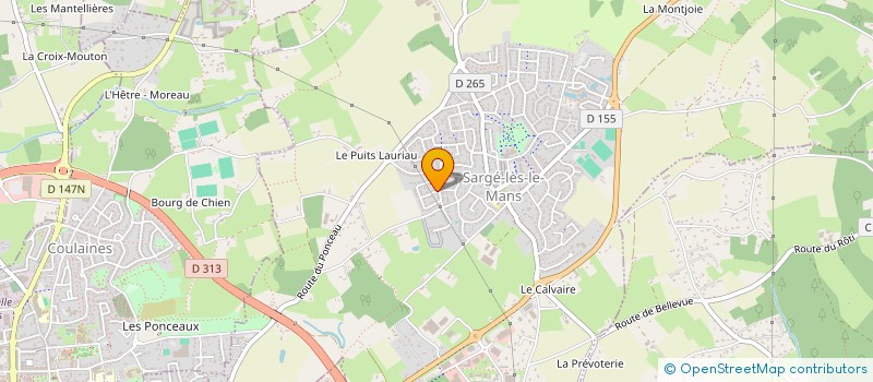 localisation de l'entreprise ELOR EVENTS à SARGE-LES-LE-MANS