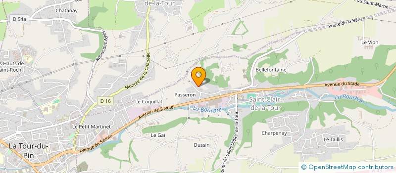 localisation de l'entreprise ELORABIOTEC  SAINT-CLAIR-DE-LA-TOUR