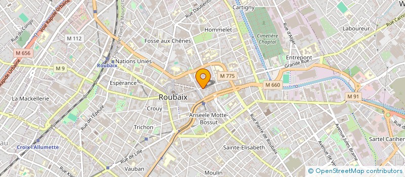 localisation de l'entreprise ELORIC  ROUBAIX