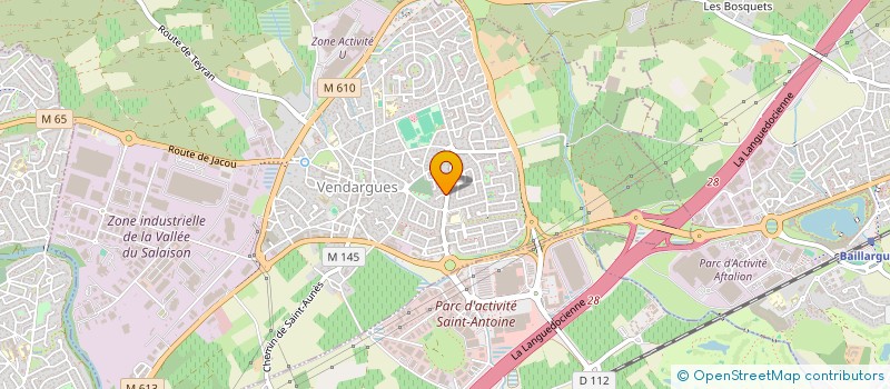 localisation de l'entreprise ELORION à VENDARGUES