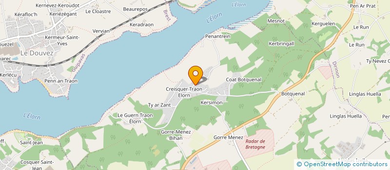 localisation de l'entreprise ELORN  LOPERHET