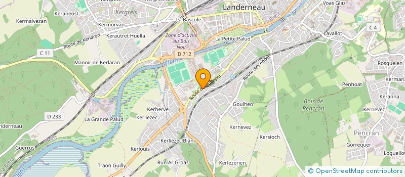 localisation de l'entreprise ELORN BUREAU à LANDERNEAU