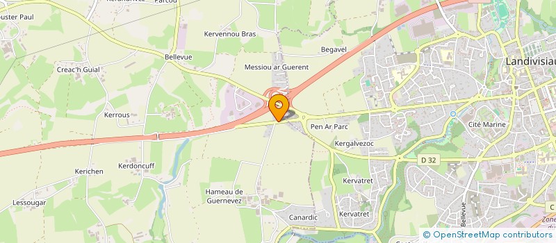 localisation de l'entreprise ELORN CONSTRUCTIONS SN  BODILIS