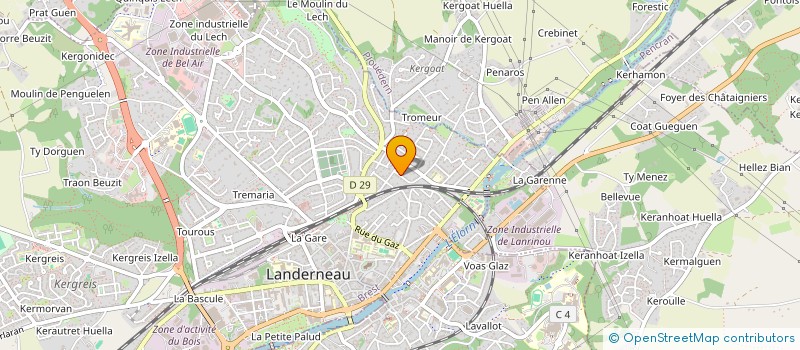 localisation de l'entreprise ELORN KALI ESKRIMA  LANDERNEAU