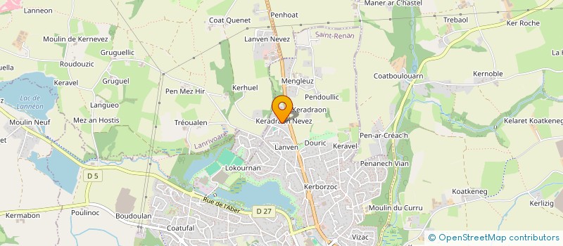 localisation de l'entreprise ELOSAND  SAINT-RENAN