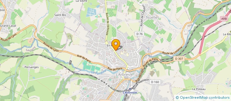 localisation de l'entreprise ELOSEV  L'ARBRESLE