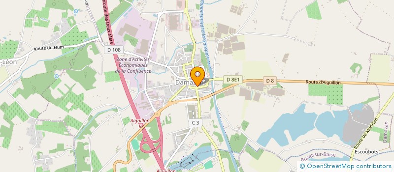 localisation de l'entreprise ELOTEC  DAMAZAN